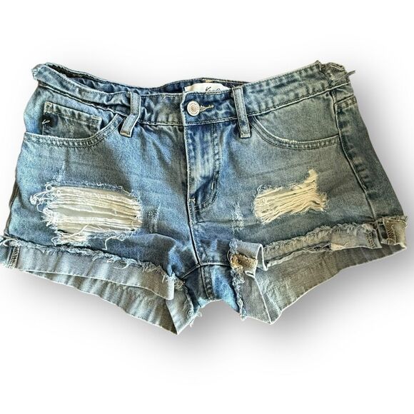 Kancan Destroyed Distressed boho Festival Shorts Cotton Women's size S Small - Picture 4 of 13
